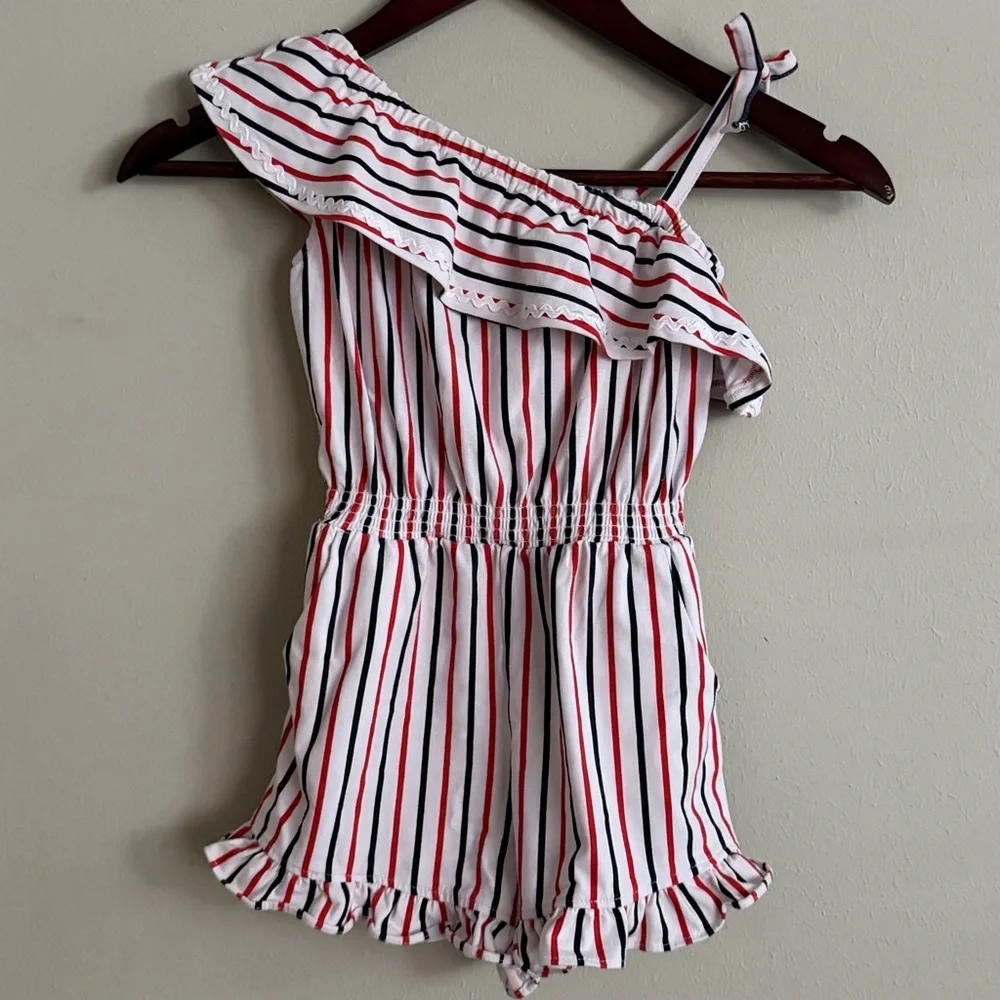 Janie and Jack | Red White & You Stripe Romper | 4